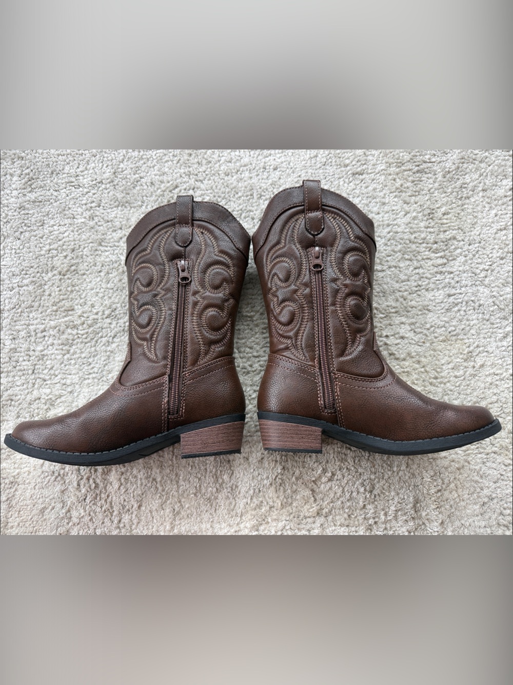 Cat & Jack Brown Western Pull-On Kids' Boots